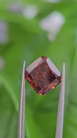 IGI 2.78CT SQUARE CUSHION FANCY DEEP ORANGE VS1