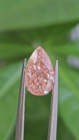 IGI 2.01CT PEAR FANCY VIVID PINK VVS2