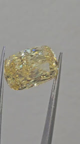 IGI 5.06CT CUSHION FANCY VIVID YELLOW VS2