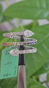 1.59ct White Gold Colored Lab Diamond Ring