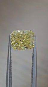 IGI 1.21CT CUSHION FANCY VIVID YELLOW VS1