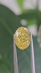 IGI 2.23CT OVAL FANCY VIVID YELLOW VS1
