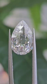 IGI 3.19CT ANTIQUE PEAR ROSE CUT DOUBLE SIDED