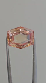GIA 6.35CT HEXAGONAL ORANGE-YELLOW
