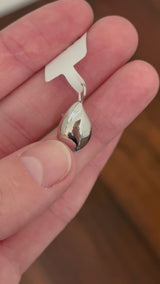 White gold 4.01ct pear shape lab diamond pendant