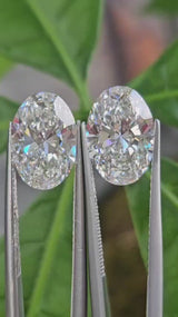 IGI 3.09CT + 3.09CT OVAL PAIR E VVS2