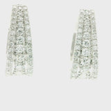 14K White Gold Lab Diamond Hoop Earirng