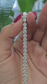 9.08ct White Gold 6.5" Lab Diamond Tennis Bracelet