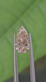 IGI 1.01CT PEAR FANCY LIGHT PINKISH BROWN VS1