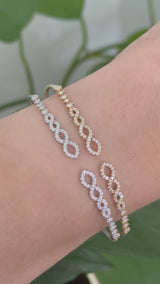 Natural diamond flex bracelets