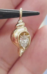 Sea Shell Pendant 14K Gold