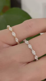 0.89cttw Marquise Lab Diamond Band