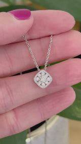 White gold diamond necklace