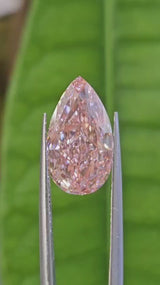 IGI 5.08CT PEAR FANCY VIVID PINK VS1