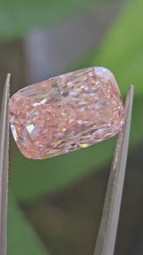 IGI 7.05CT CUSHION FANCY VIVID PINK VVS2