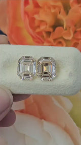 IGI 3.02CT + 3.02CT ANTIQUE EMERALD FANCY LIGHT BROWN VS1