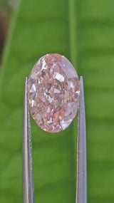 IGI 5.03CT OVAL FANCY INTENSE PINK VS1