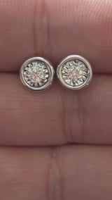 Natural Diamond Ilusion Studs