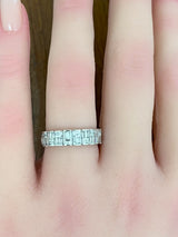 0.84 CT LAB BAGUETTE& ROUND RING