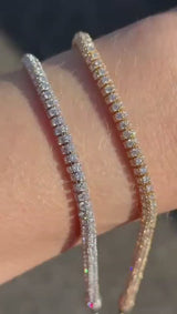 14K Gold Lab Diamond 7" Bracelet