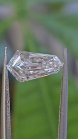 IGI 1.57CT SHIELD HEXAGONAL STEP CUT E VVS2