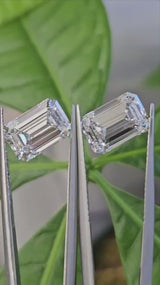 IGI 3.08CT + 3.08CT EMERALD CUT PAIR D VVS2