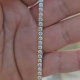 Natural 4.63 ct Diamond Tennis Bracelet 14KY