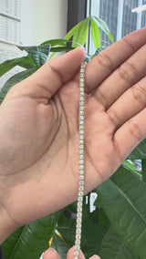 6 cttw Lab 7 inches Yellow Tennis Bracelet