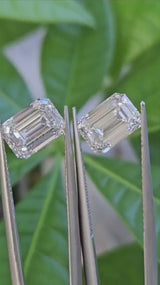 IGI 2.07CT + 2.07CT EMERALD PAIR D VVS2