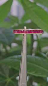Pink Ruby Natural Diamond Ring Rose Gold