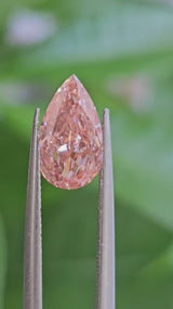 IGI 1.58CT PEAR FANCY VIVID PINK VS1
