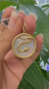 14KT Yellow Gold Snake Pendant