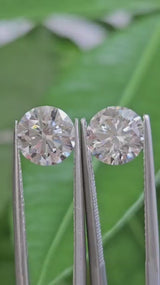 IGI 2.02CT + 2.06CT ROUND F VVS2 PAIR