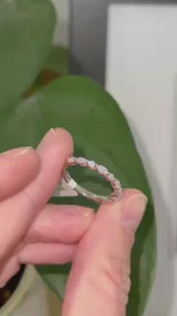 0.46ct White Gold Marquise & Round Lab Diamond Band