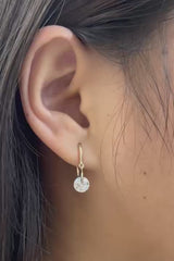 IGI-Certified 1 CT Round Lab-Grown Diamond Spinning Dangling Earring