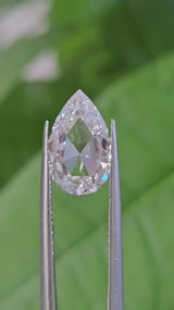 IGI 2.19CT PEAR ROSE CUT E VVS2