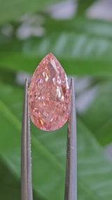 IGI 3.50CT PEAR FANCY VIVID VIVID PINK VVS2
