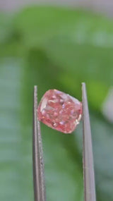 IGI 1.02CT CUSHION FANCY VIVID PINK VS1