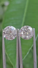 IGI 2.05CT + 2.06CT ROUND E VVS2 PAIR