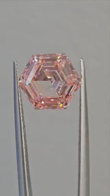 IGI 2.60CT OCTAGONAL FANCY VIVID PINK VVS2