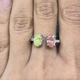 14KT White Gold Two Stone Ring