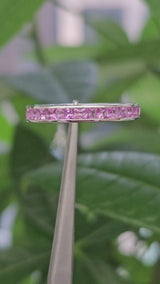 Light Pink Sapphire Ombre White Gold Ring