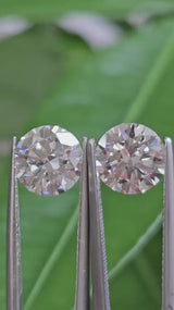 IGI 2.04CT + 2.10CT ROUND D VVS2 PAIR