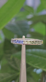 Ombre Sapphire Natural Diamond Ring