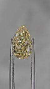 IGI 2.81CT PEAR FANCY INTENSE YELLOW VS1