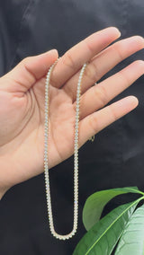 9.46 cttw Lab 17 inches Yellow Gold Graduated Tennis Necklace