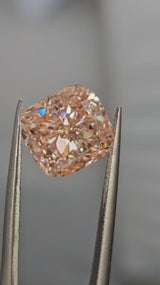 IGI 4.03CT SQUARE CUSHION FANCY INTENSE PINK VS2
