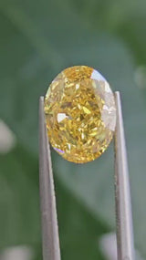 IGI 2.39CT OVAL FANCY VIVID YELLOW VS1