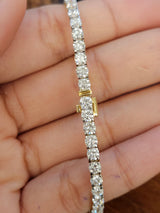 7 ct Low setting Lab Tennis Bracelet