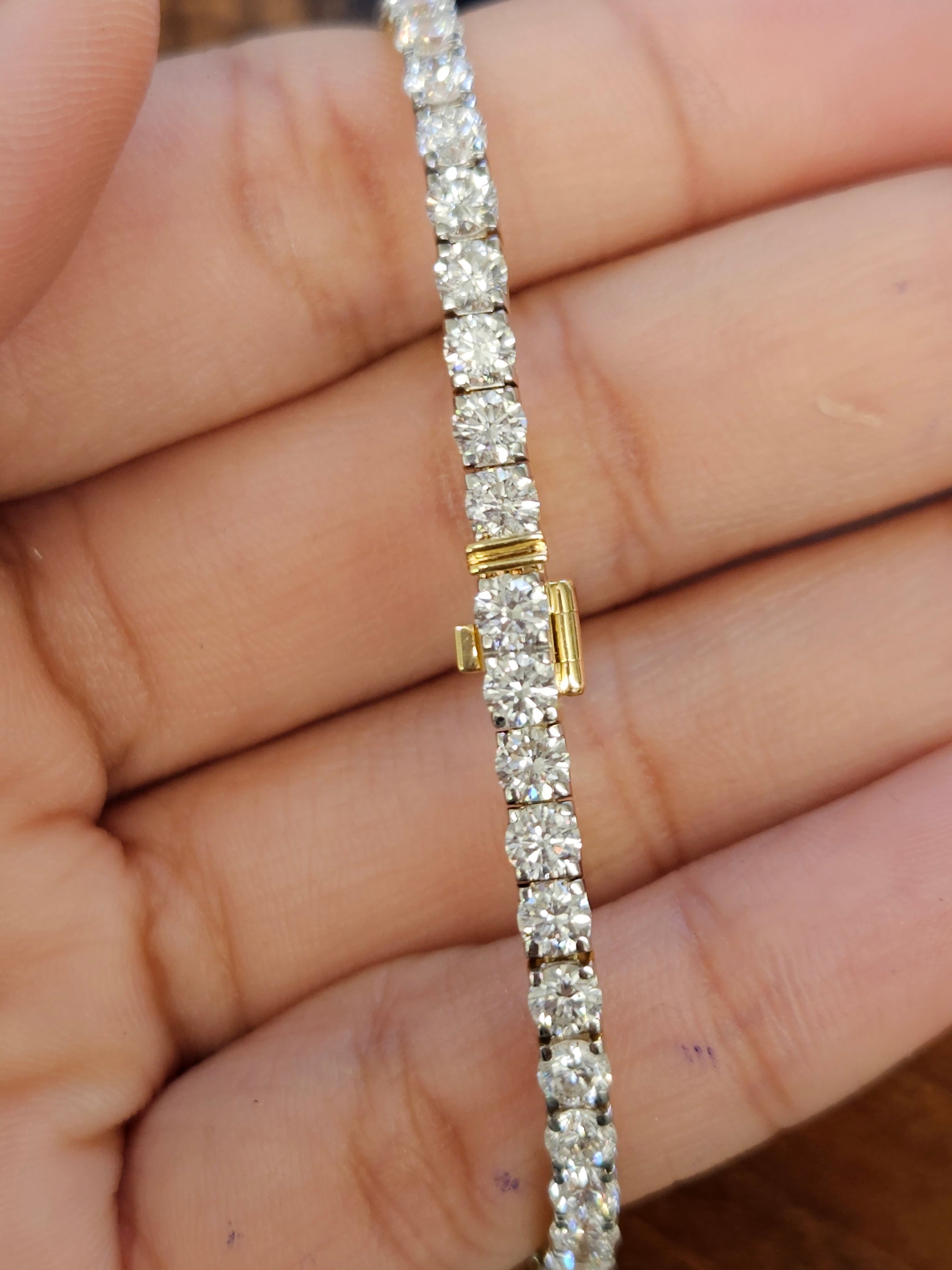 7 ct Low setting Lab Tennis Bracelet
